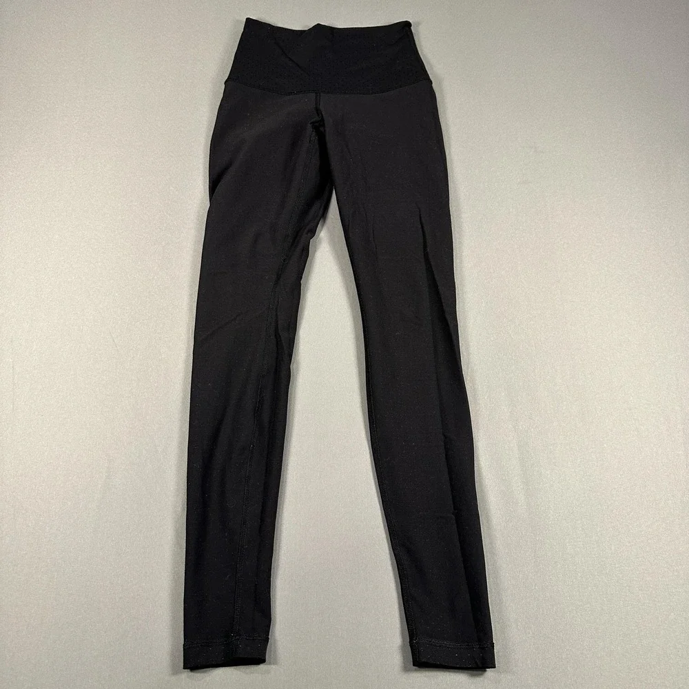 Lululemon Leggings Womens Apx: Med Black High Rise Ankle Yoga Athletic Stretch